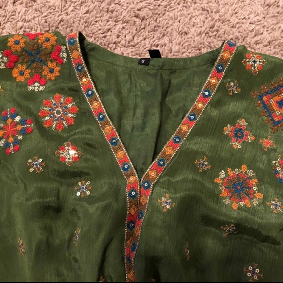 Indian Pakistani Wedding Mendhi Bridal Lengha - Picture 3 of 10